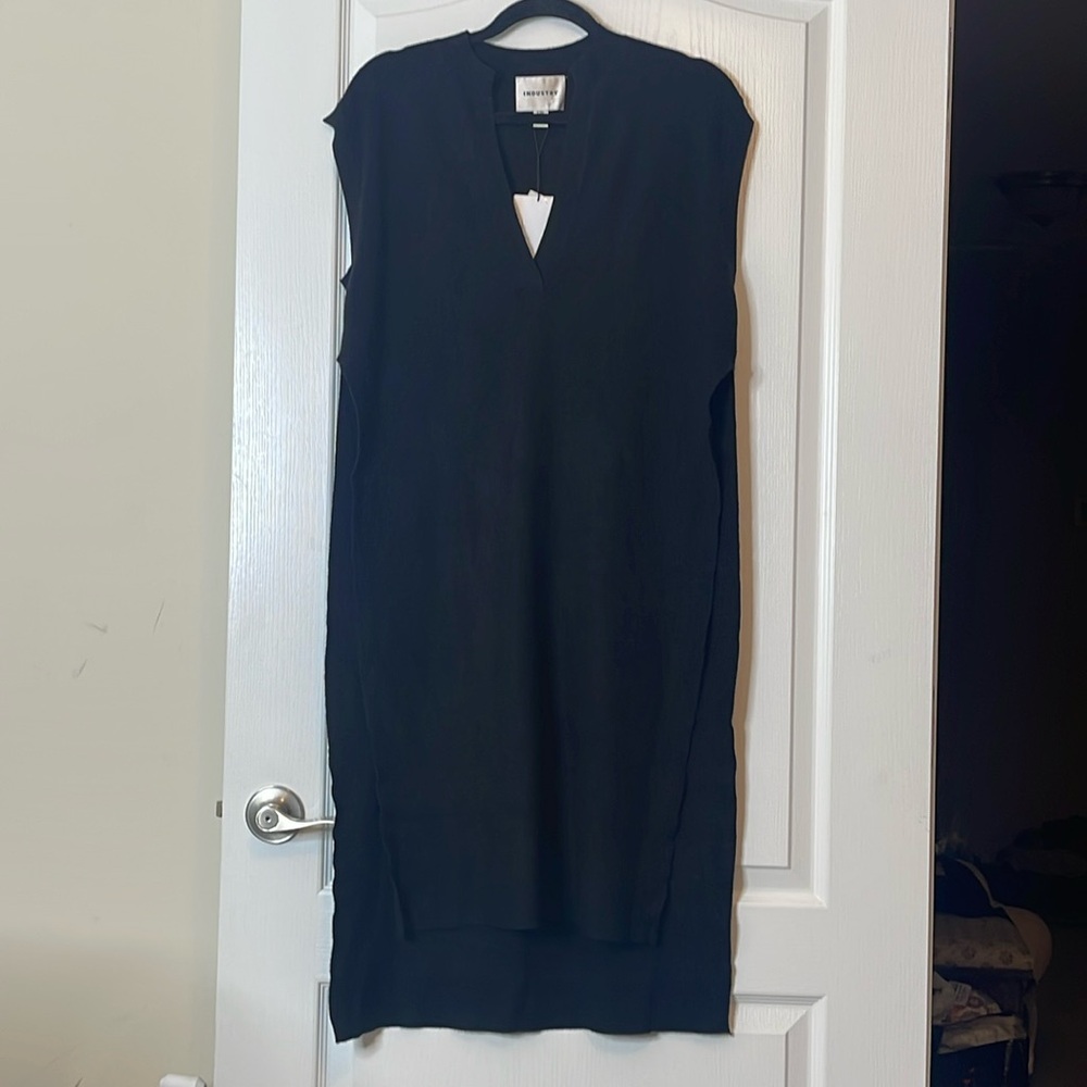 Industry Republic Long Sweater Vest High Low Hem Black Large